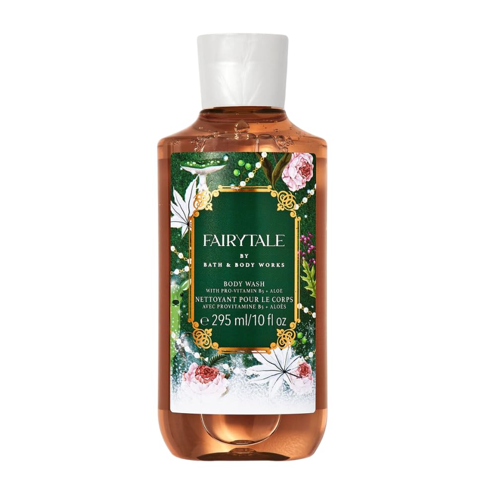 Bath & Body Works Fairytale Shower Gel bottle close-up highlighting fragrance and hydration