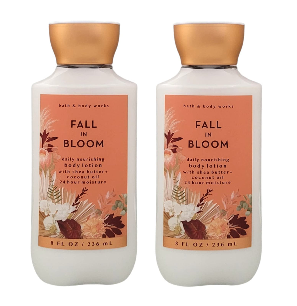 Bath & Body Works Fall In Bloom lotion set with two 8 oz bottles for daily hydration