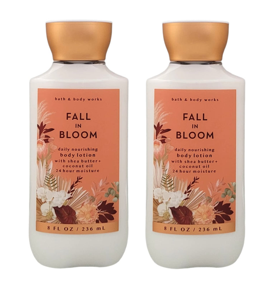 Bath & Body Works Fall In Bloom lotion set with two 8 oz bottles for daily hydration