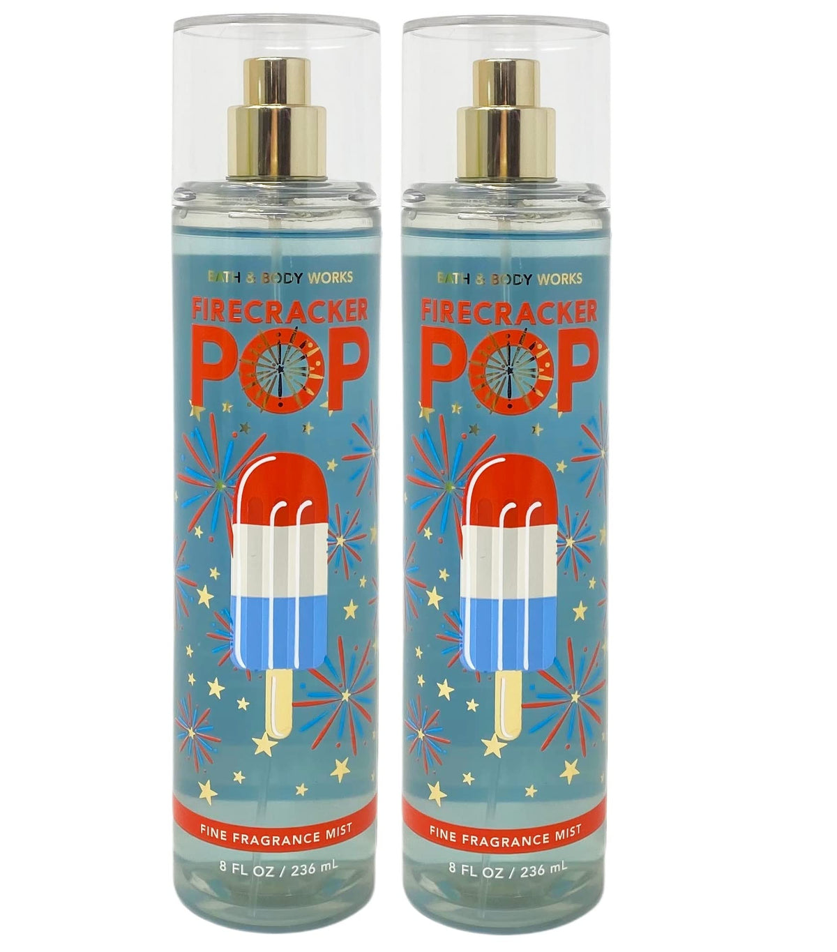 Bath & Body Works FireCracker Pop bottle pour for a festive, light aroma you can spritz