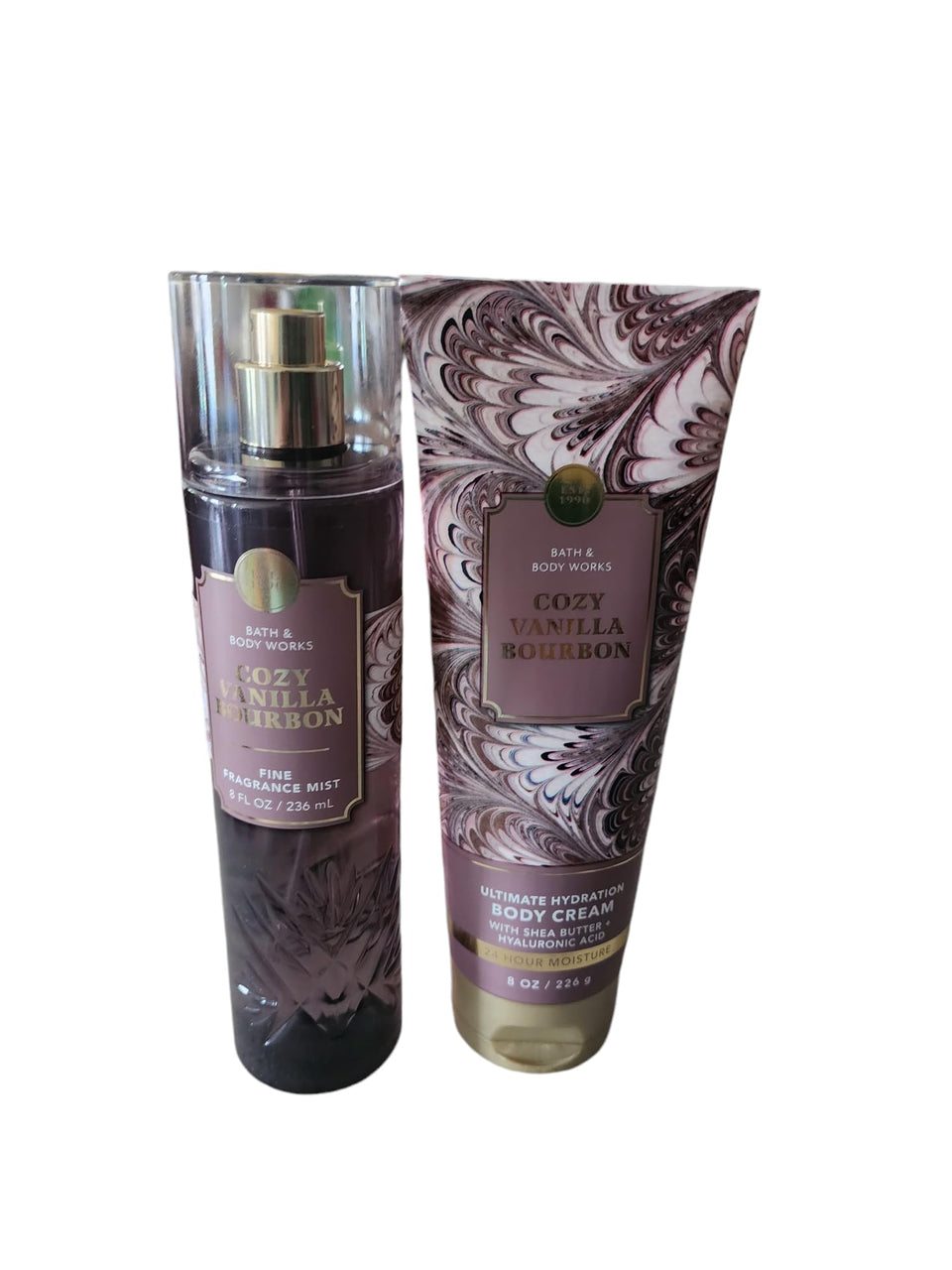 Bath & Body Works Vanilla Bourbon Mist bottle with warm, inviting fragrance.