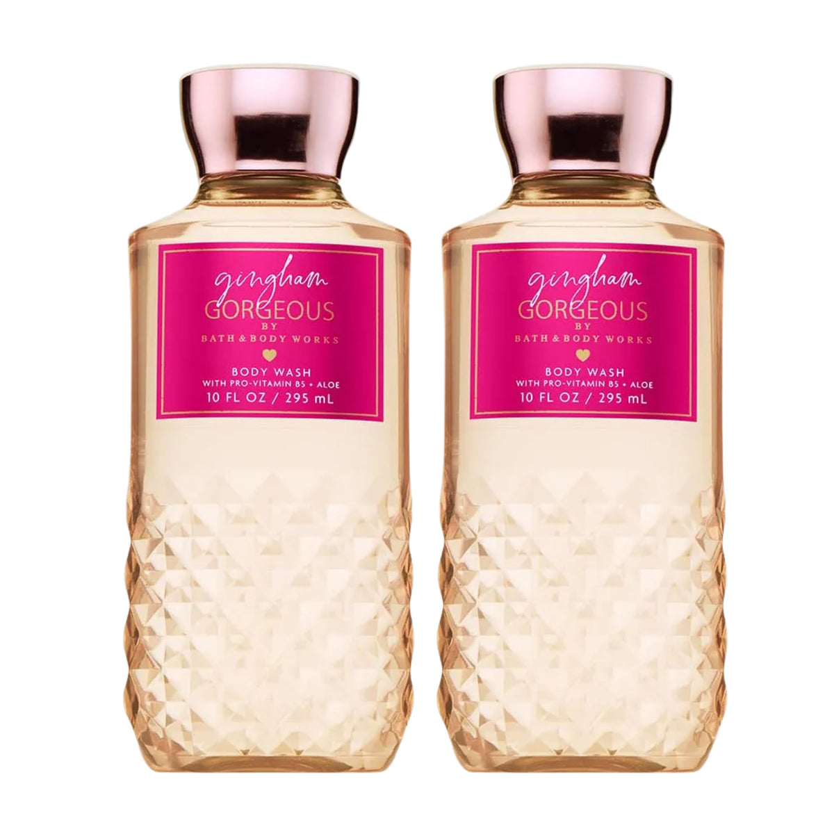Bath & Body Works Gingham Gorgeous body wash with pink strawberries for a vibrant daily cleanse.