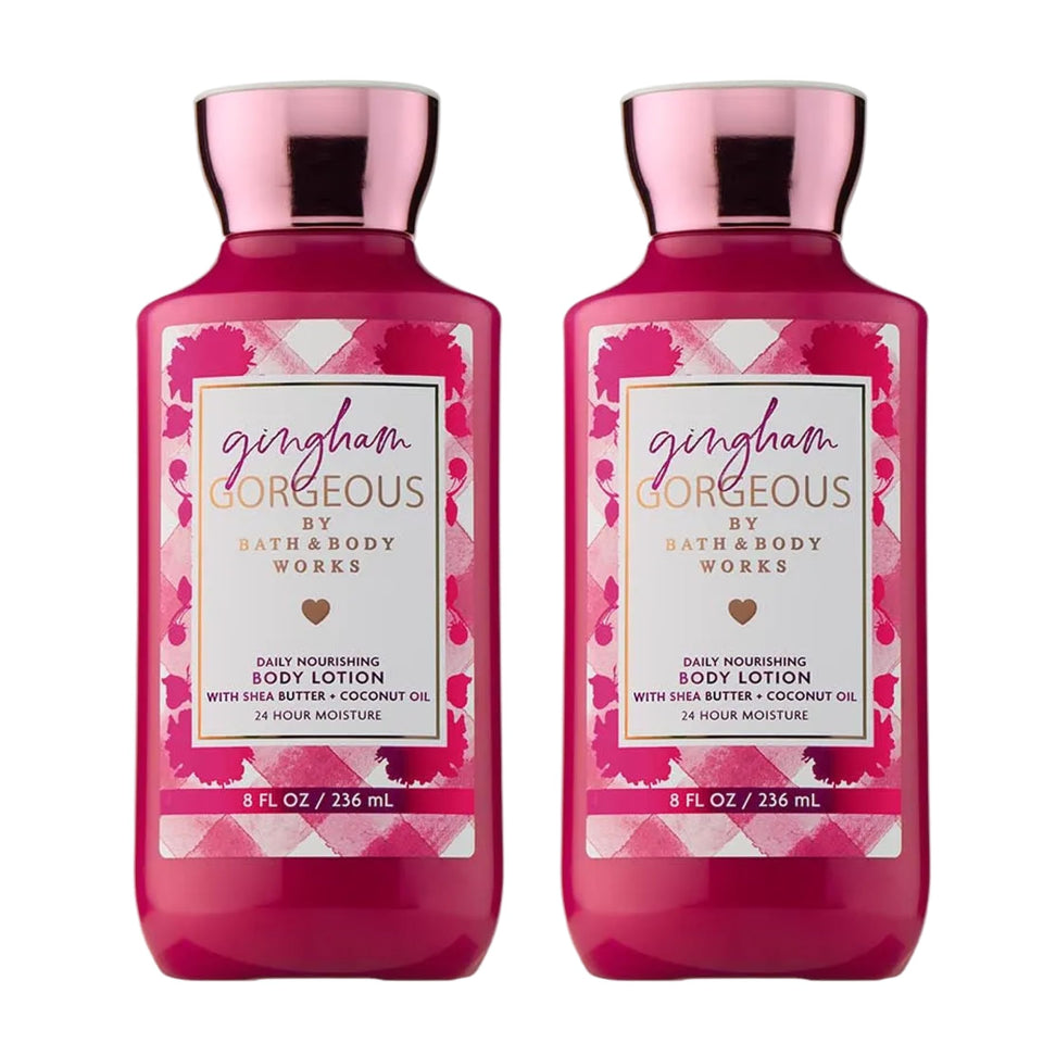 Bath & Body Works Gingham Gorgeous bottle front shows vibrant scent for daily freshness