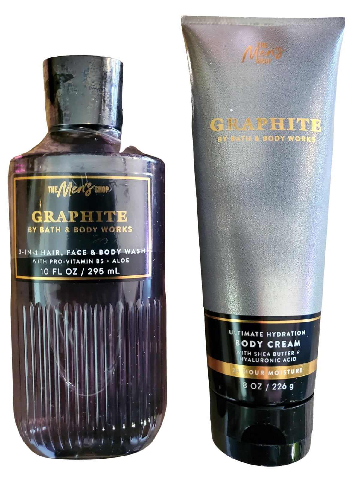 Bath & Body Works Graphite Ultimate Hydration Body Cream bottle for daily skin nourishment.