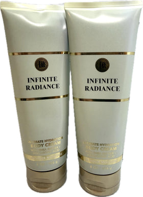 Bath & Body Works Infinite Radiance Hydration Cream jar shows rich texture for smooth skin