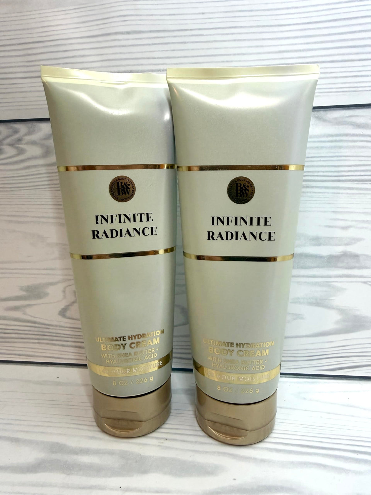 Bath & Body Works Infinite Radiance Hydration Cream tub with luxurious scent profile