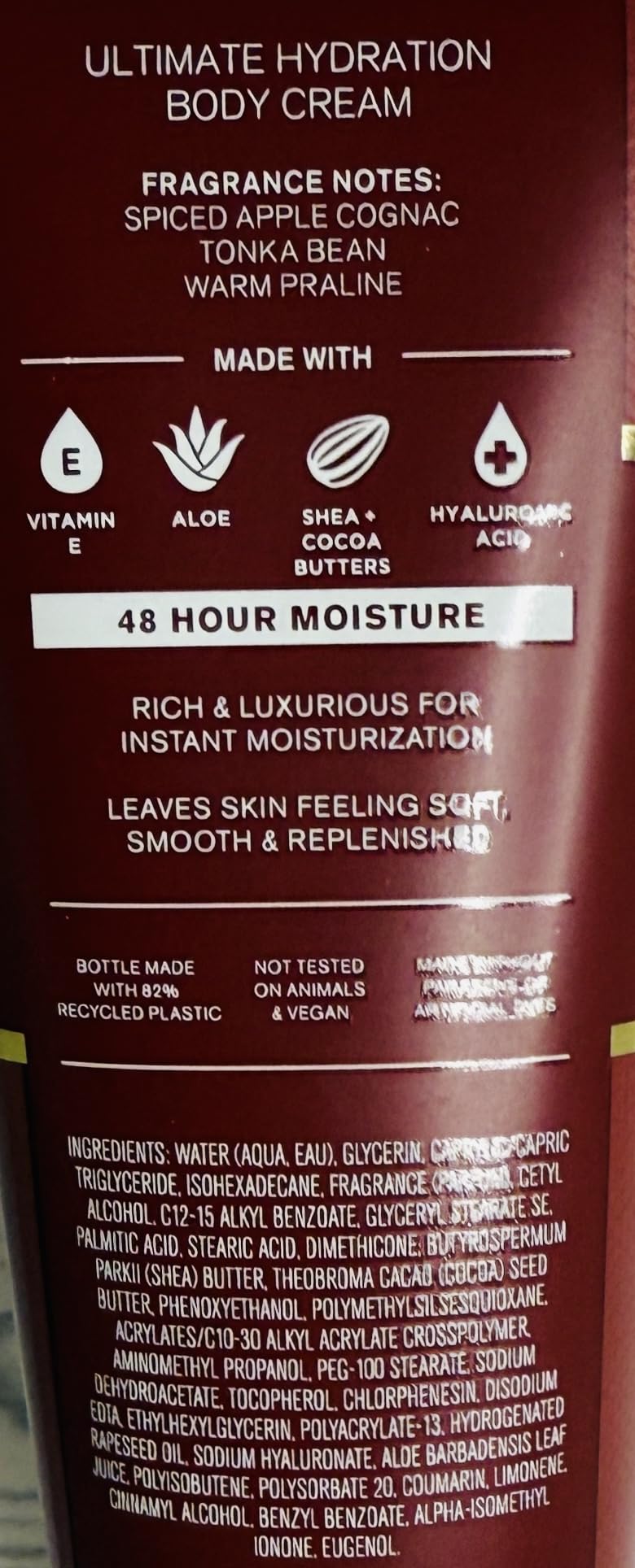 Bath & Body Works Inner Angel cream application for soft, replenished skin