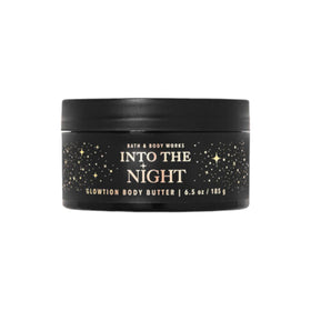 Bath & Body Works Into The Night glow-tion butter showing soft shimmer and smooth application