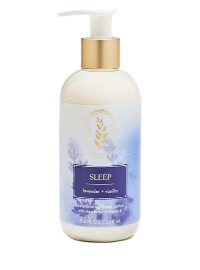 Bath and Body Works Lavender Vanilla lotion bottle promotes calming fragrance and deep hydration daily.