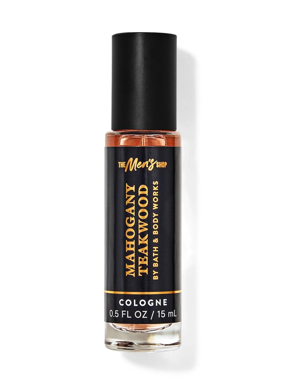 Bath & Body Works Mahogany Teakwood mini cologne bottle, ideal for travel and everyday fragrance touch-ups.