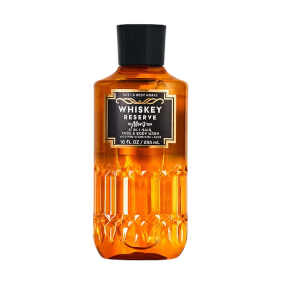 Bath & Body Works Men 3-in-1 wash bottle, front view, hair-face-body cleansing.
