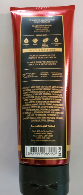 Bath & Body Works Bourbon body cream close-up texture for smooth skin.
