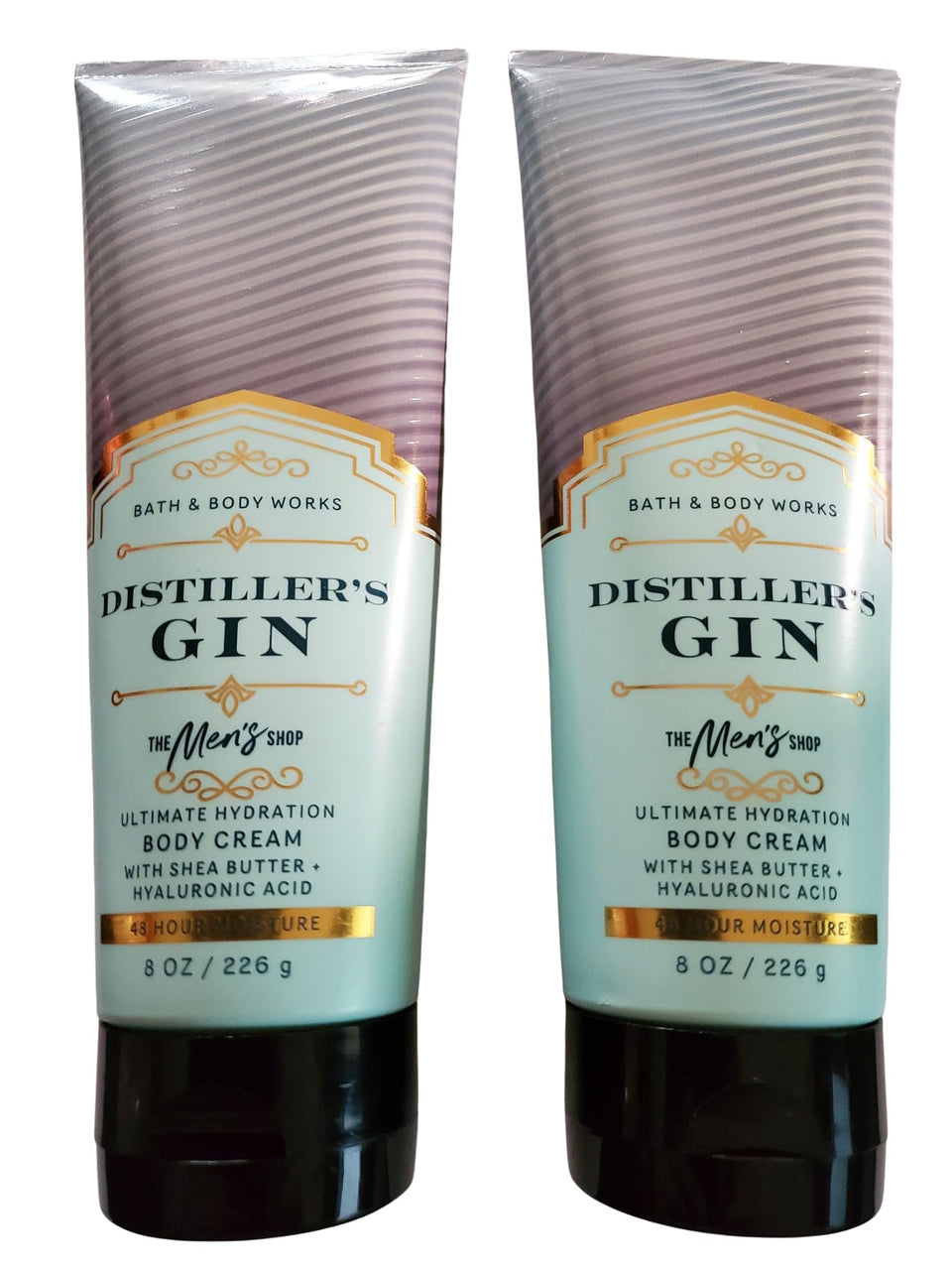 Bath & Body Works Men's Distiller's Gin Cream bottle ready for daily hydration.