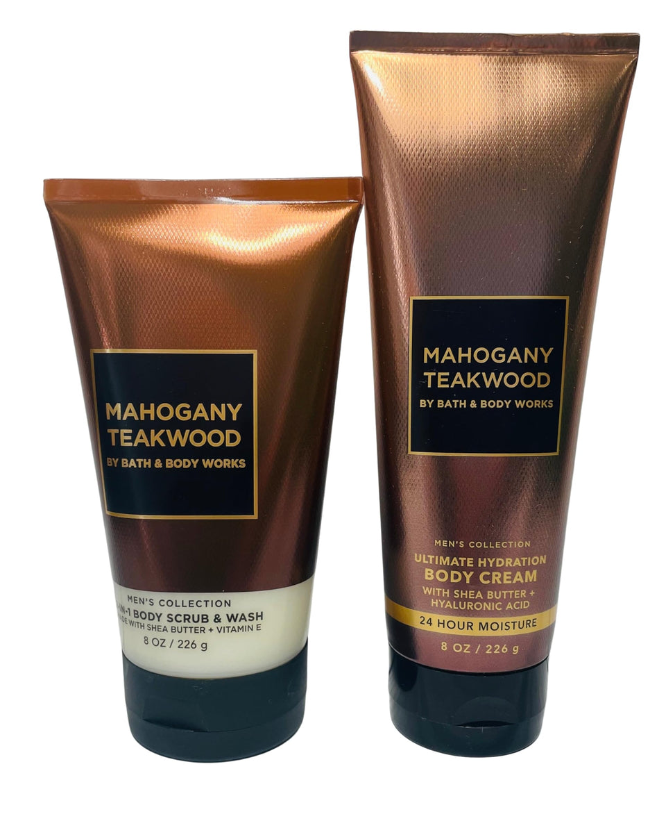 Bath & Body Works Men's Mahogany Teakwood Exfoliating Scrub for smoother skin.
