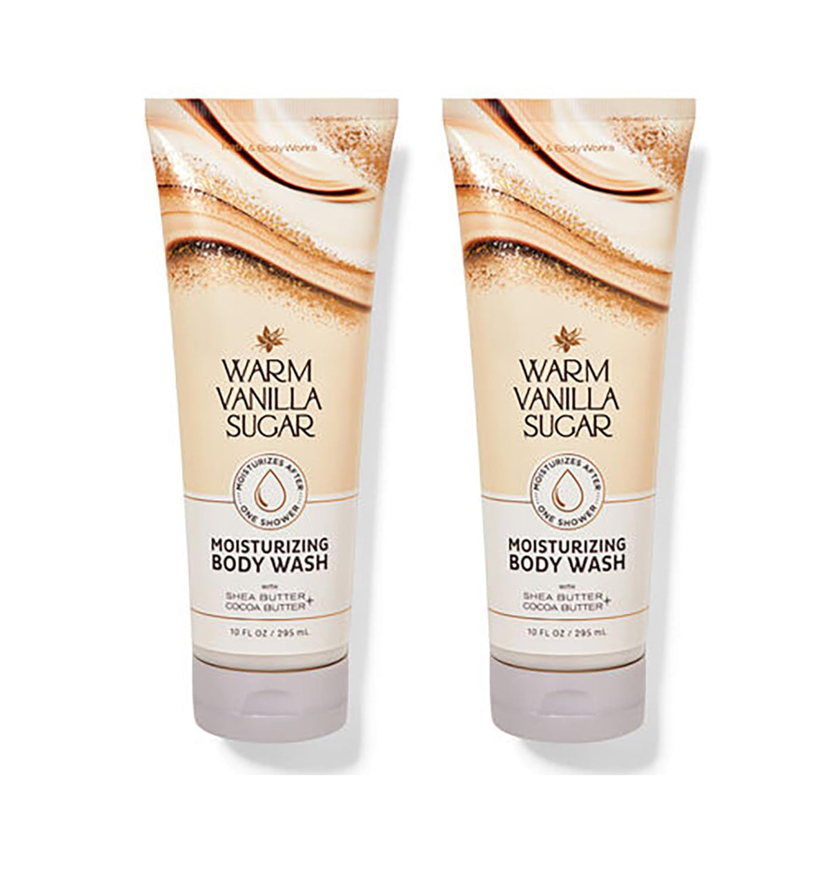Bath & Body Works Moisturizing Body Wash Warm Vanilla Sugar, two-pack, creamy lather for hydration