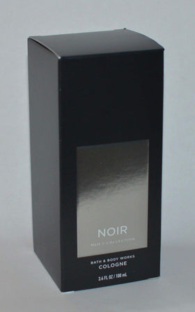 Bath & Body Works Noir men's cologne bottle close-up, long-lasting fragrance for daily wear.