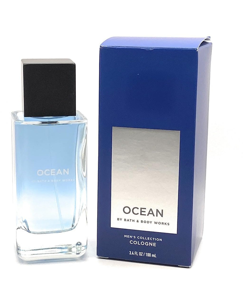 Bath & Body Works Ocean mens cologne spray bottle showing long-lasting scent for daily wear.