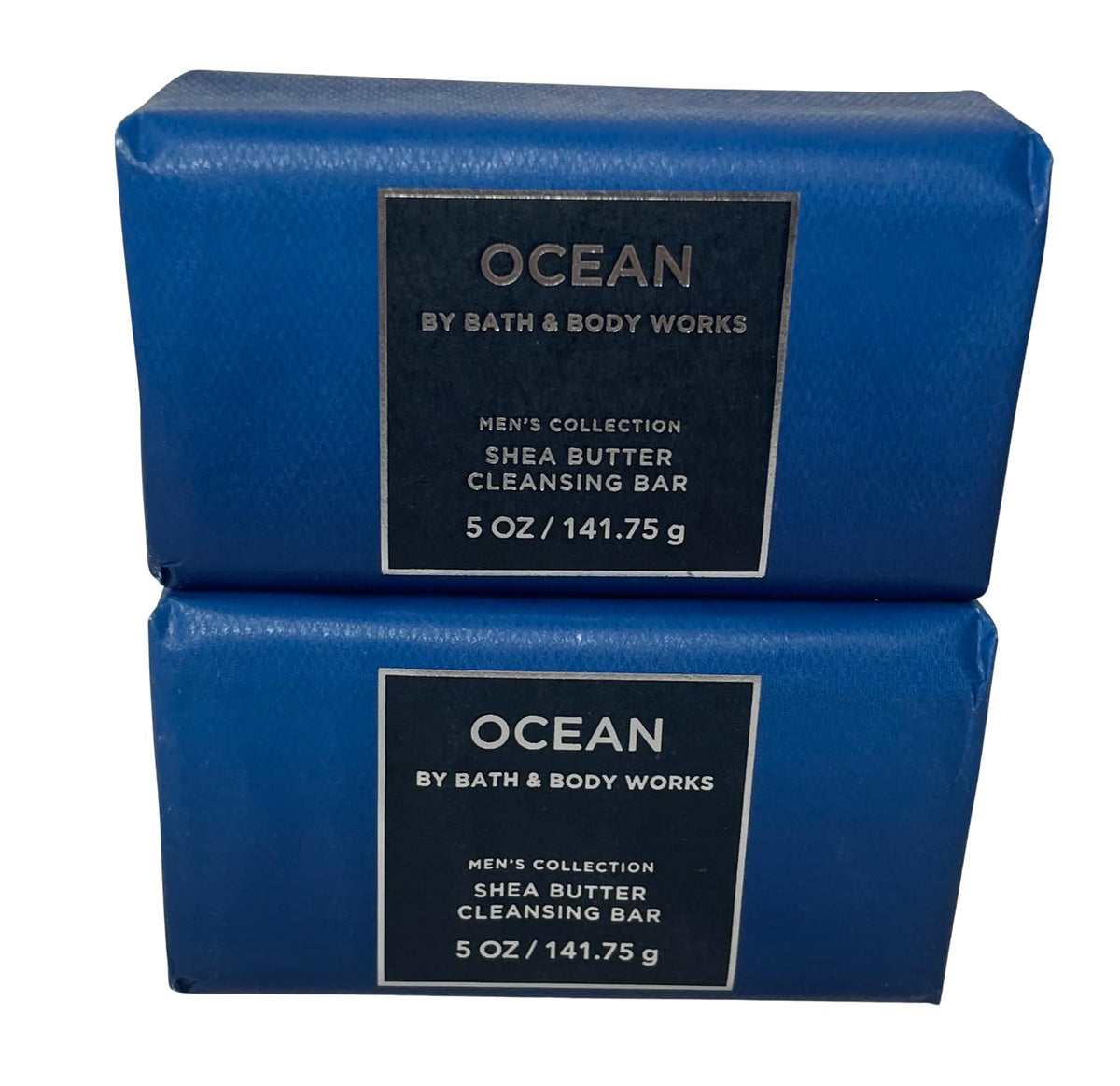 Bath & Body Works Ocean cleansing bar 2-pack front view with packaging
