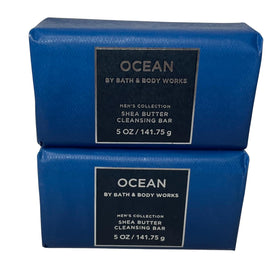 Bath & Body Works Ocean cleansing bar 2-pack front view with packaging