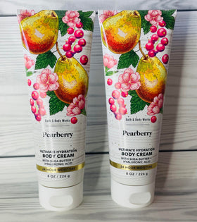 Bath & Body Works Pearberry jar side for easy grip and use