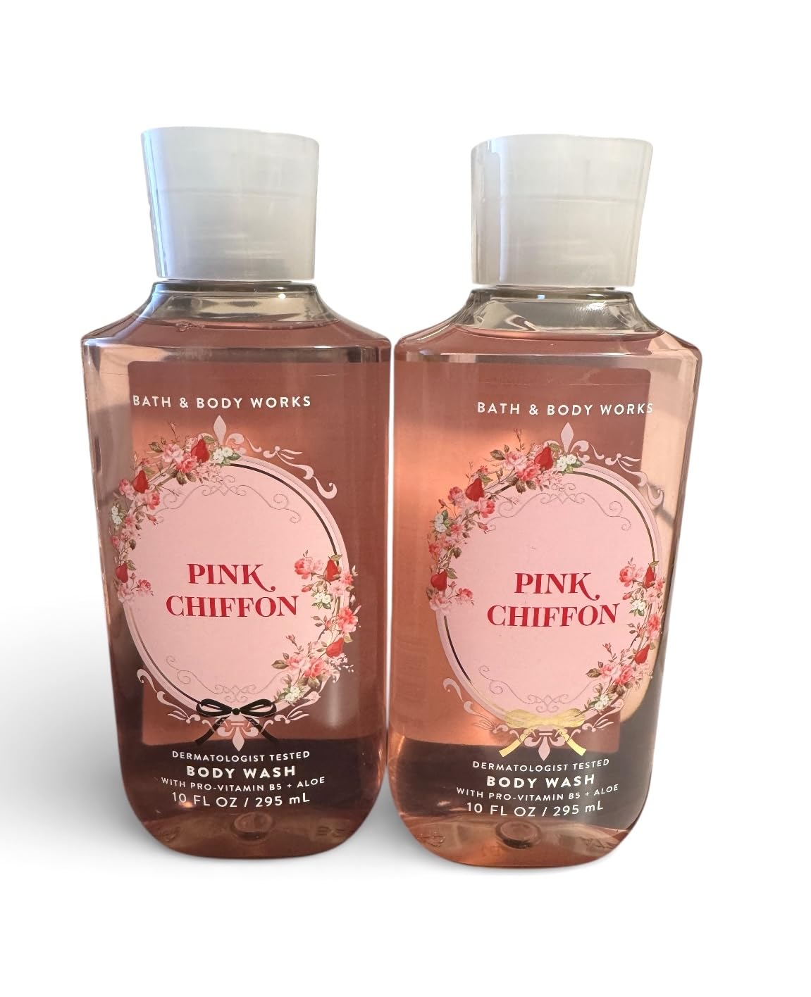 Bath & Body Works Pink Chiffon shower gel duo for daily cleansing with light floral fragrance