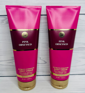 Bath & Body Works Pink Obsessed bottle highlighting vanilla and warm florals for daily pampering.
