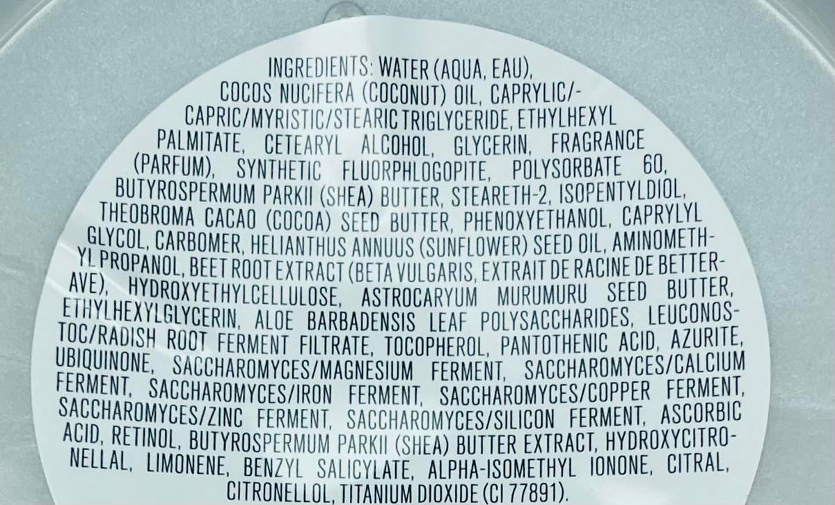 Product shot highlighting packaging and elegant branding of the Platinum Whipped Body Butter.