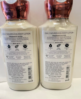 Bath & Body Works Pretty as a Peach lotion in action for daily hydration
