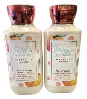 Bath & Body Works Pretty as a Peach bottle front view for everyday hydration