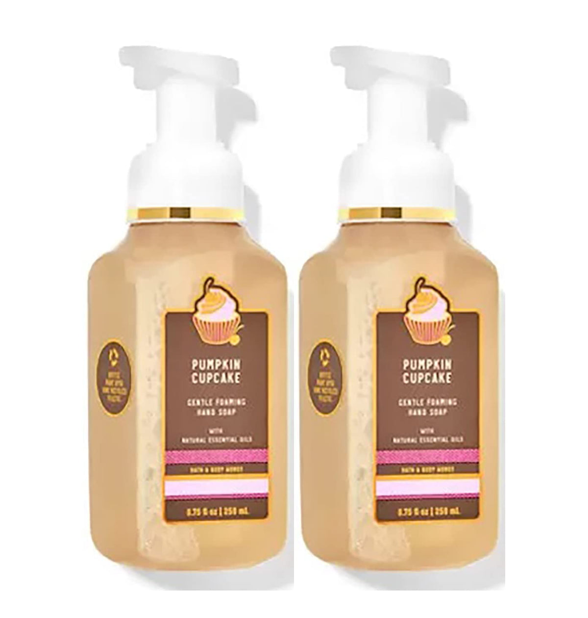 Bath & Body Works Pumpkin Cupcake foaming hand soap bottle with rich lather and aloe for gentle cleansing
