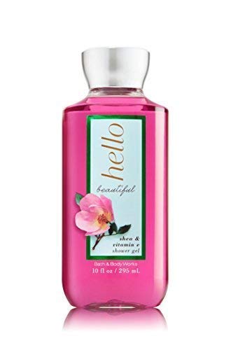 Bath & Body Works Hello Beautiful shower gel bottle pour, nourishing for daily use.