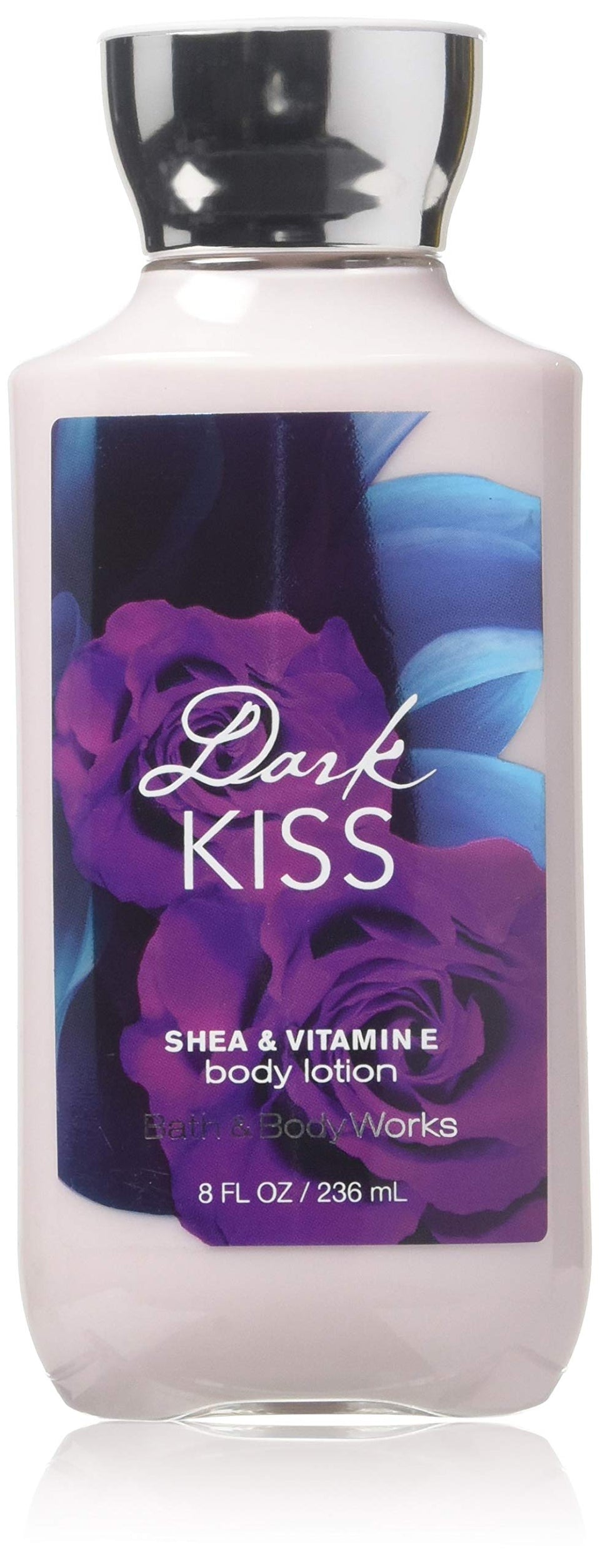 Bath & Body Works Signature Dark Kiss lotion bottle, hydrating and fast-absorbing
