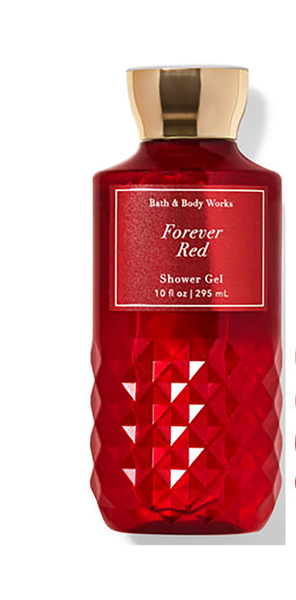 bath and body works signature forever red shower gel bottle with rich lather and lasting fragrance
