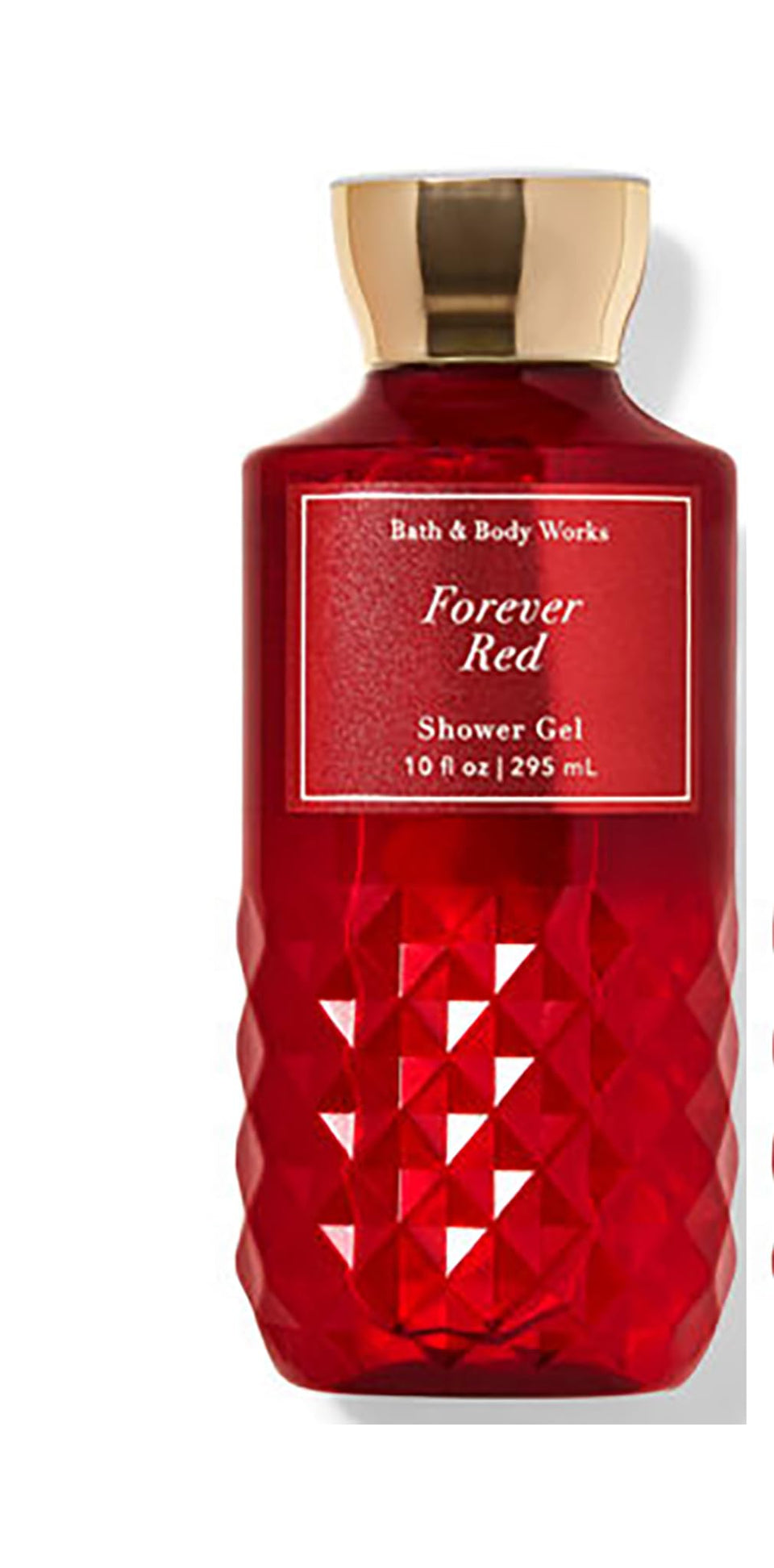 bath and body works signature forever red shower gel bottle with rich lather and lasting fragrance