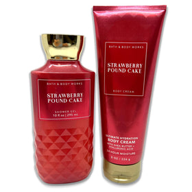 Bath and Body Works Strawberry Pound Cake shower gel 10 oz for refreshing cleansing