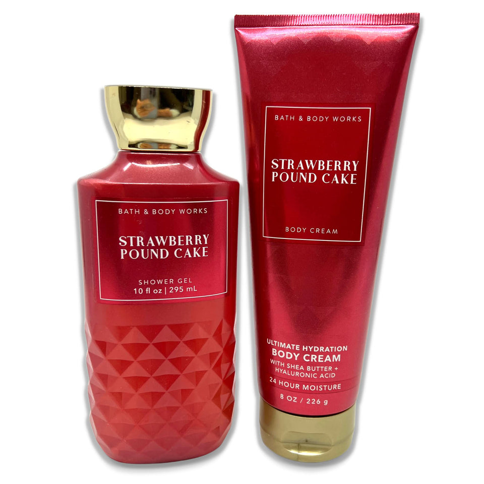 Bath and Body Works Strawberry Pound Cake shower gel 10 oz for refreshing cleansing