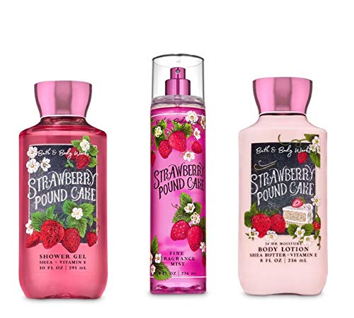 Bath & Body Works Strawberry Pound Cake Shower Gel with creamy lather and sweet aroma