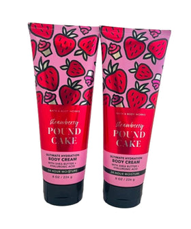 Bath and Body Works Strawberry Pound Cake Ultra Shea Cream tub for deep hydration.