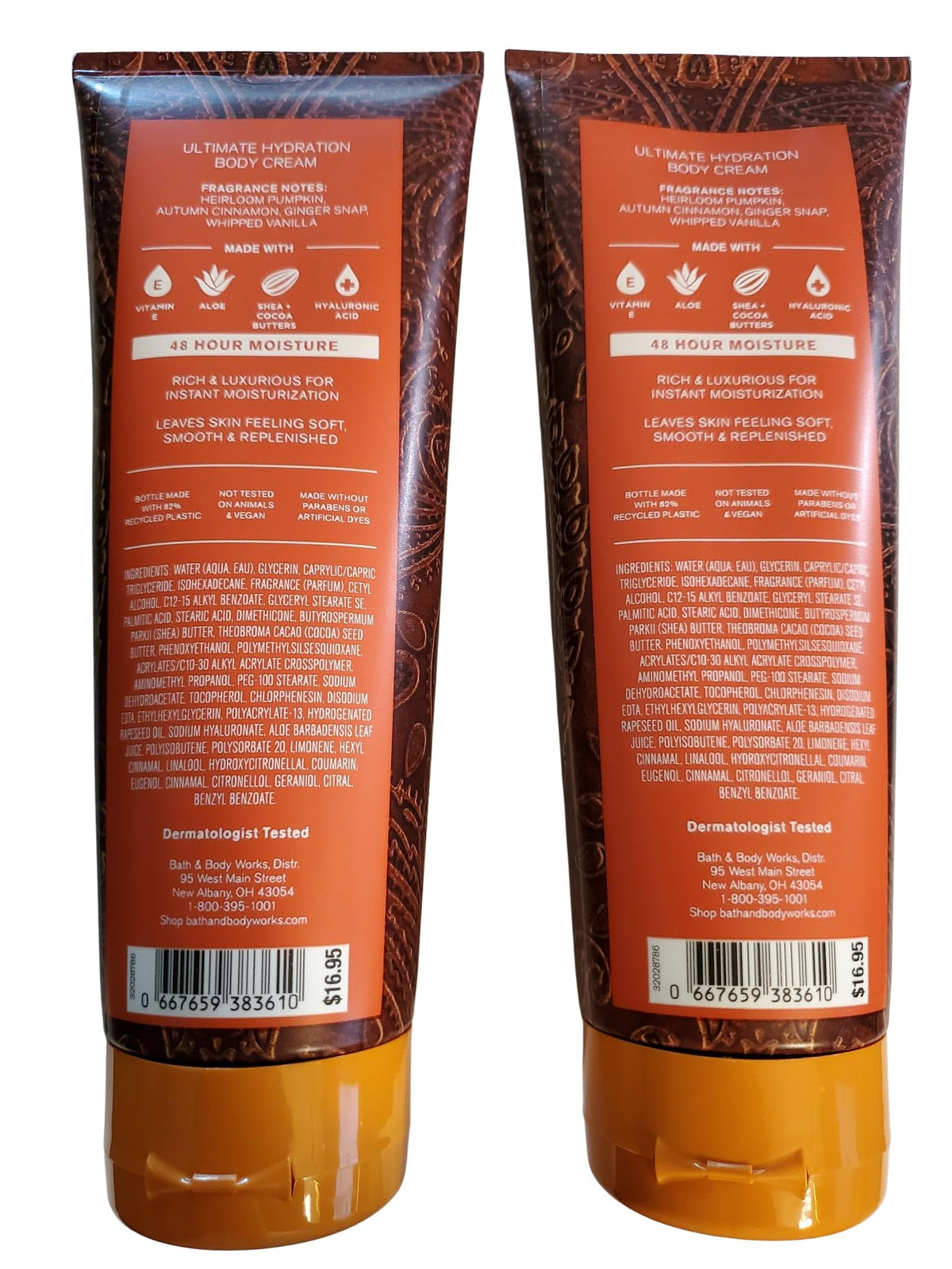 Sweet Cinnamon Pumpkin texture close-up shows creamy formula by Bath & Body Works.