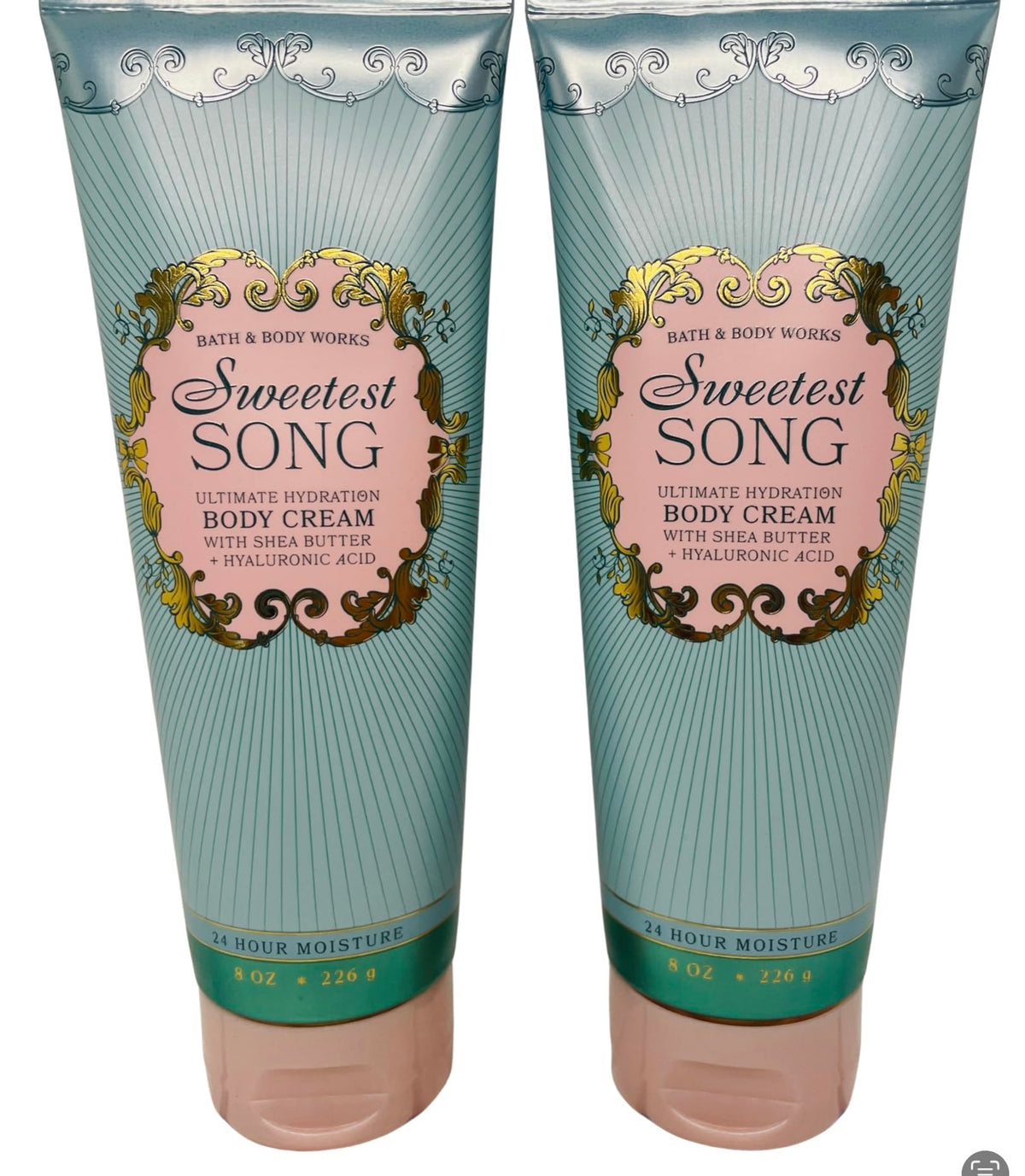 Bath & Body Works Sweetest Song body cream jar close-up highlighting rich hydration.