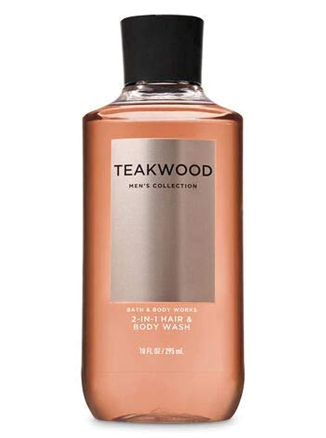 Bath & Body Works Teakwood 2-in-1 bottle for quick, convenient cleanse for skin and hair.