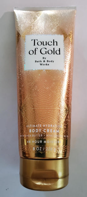 Bath & Body Works Touch of Gold bottle art varies adding luxe spa vibe