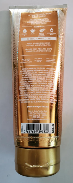 Bath & Body Works Touch of Gold cream texture closeup showing rich formula