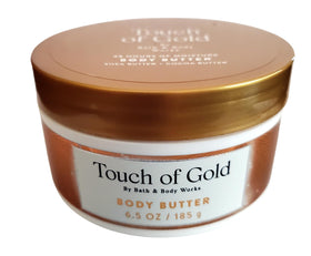 Bath and Body Works Touch of Gold whipped butter jar close-up showing rich texture