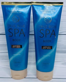 Bath & Body Works True Blue Spa pack-2 display shows convenient dual-pack for busy routines