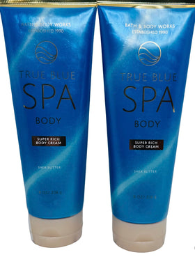 Bath & Body Works True Blue Spa dual-pack body cream front view for daily moisture