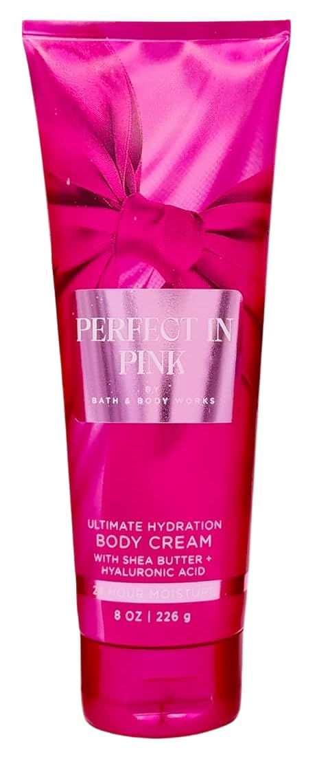 Bath & Body Works Ultimate Hydration Body Cream Perfect In Pink bottle provides fast-absorbing moisture.