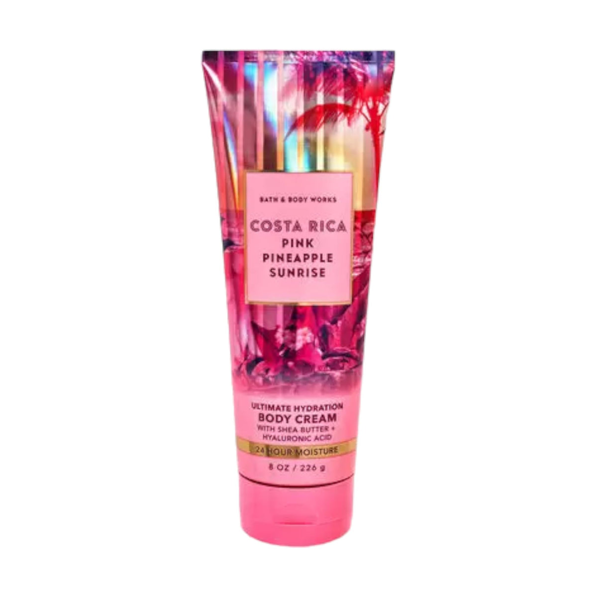 Bath & Body Works Ultimate Hydration Body Cream bottle in Pink Pineapple Sunrise delivers lasting moisture.