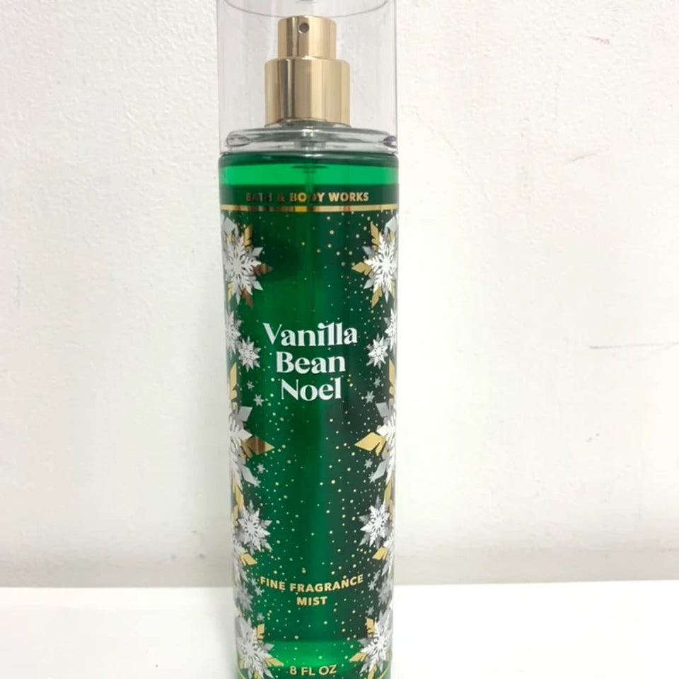 Bath & Body Works Vanilla Bean Noel Fine Fragrance Mist bottle for festive fragrance that enhances the moment