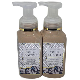 Vanilla Coconut foaming hand soap by Bath & Body Works, two-pack for home use.